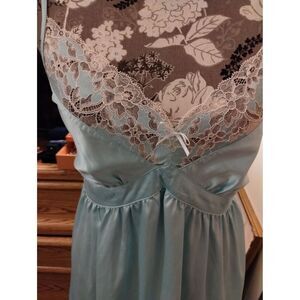 BEAUTIFUL BABY DOLL SILKY TEAL BLUE DRESS #5